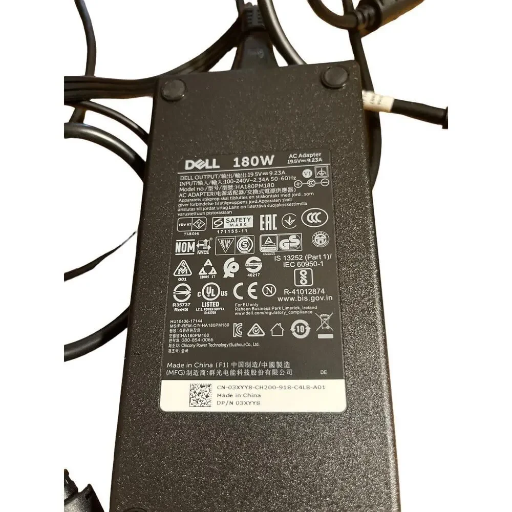 Dell WD15 K17A Laptop Docking Station with 180W Adapter